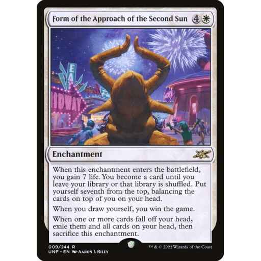 Unfinity - 9 - Form of the Approach of the Second Sun - Rare - W - Foil