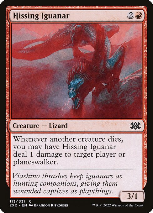 Double Masters 2022 - 113 - Hissing Iguanar - Common - R - Foil