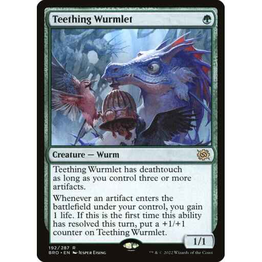 The Brothers' War - 192 - Teething Wurmlet - Rare - G - Foil