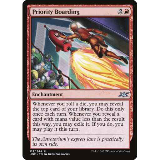Unfinity - 119 - Priority Boarding - Uncommon - R - Foil
