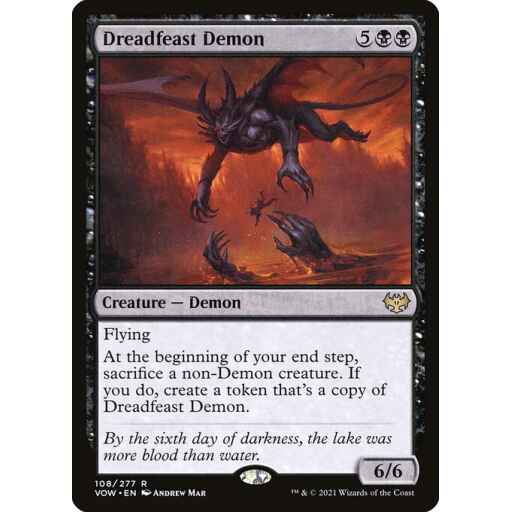 Innistrad: Crimson Vow - 108 - Dreadfeast Demon - Rare - B - Foil