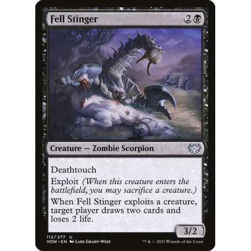 Innistrad: Crimson Vow - 112 - Fell Stinger - Uncommon - B - Foil