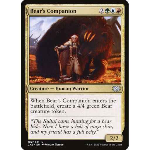 Double Masters 2022 - 182 - Bear's Companion - Uncommon - Multi - Non-foil
