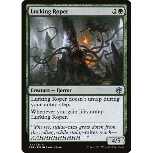 Adventures in the Forgotten Realms - 194 - Lurking Roper - Uncommon - G - Foil