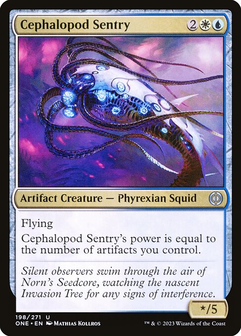 Phyrexia: All Will Be One - 198 - Cephalopod Sentry - Uncommon - WU - Non-foil