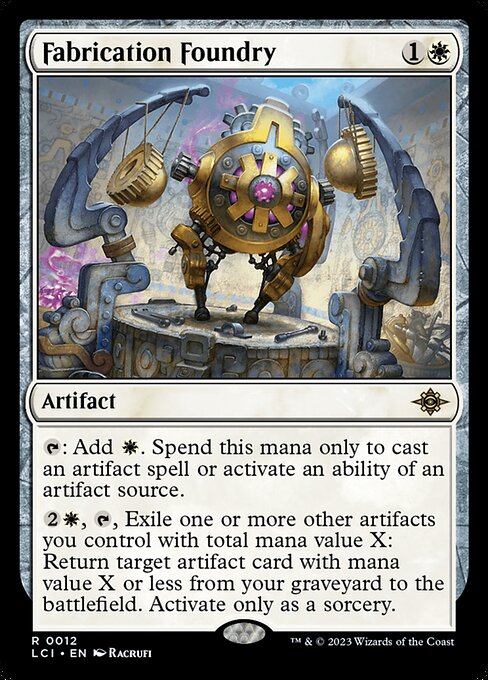 The Lost Caverns of Ixalan - 12 - Fabrication Foundry - Rare - W - Non-foil (Front)