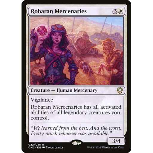 Dominaria United Commander - 22 - Robaran Mercenaries - Rare - W - Foil