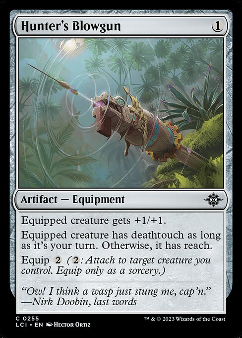 The Lost Caverns of Ixalan - 255 - Hunter's Blowgun - Common - C - Foil (Front)