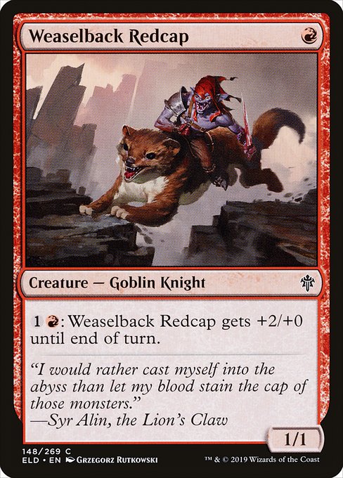 Throne of Eldraine - 148 - Weaselback Redcap - Common - R - Non-foil
