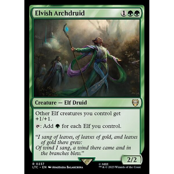 Tales of Middle-earth Commander - 237 - Elvish Archdruid - Rare - G - Non-foil