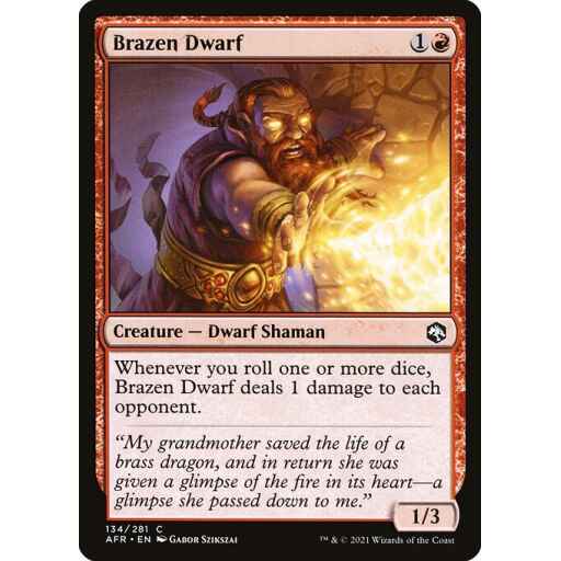 Adventures in the Forgotten Realms - 134 - Brazen Dwarf - Common - R - Foil