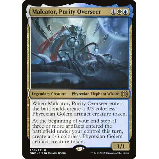 Phyrexia: All Will Be One - 208 - Malcator, Purity Overseer - Rare - WU - Foil
