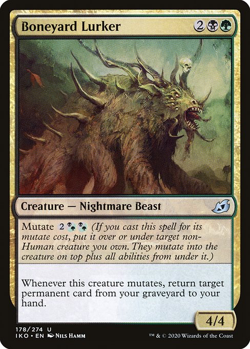 Ikoria: Lair of Behemoths - 178 - Boneyard Lurker - Uncommon - BG - Non-foil (Front)