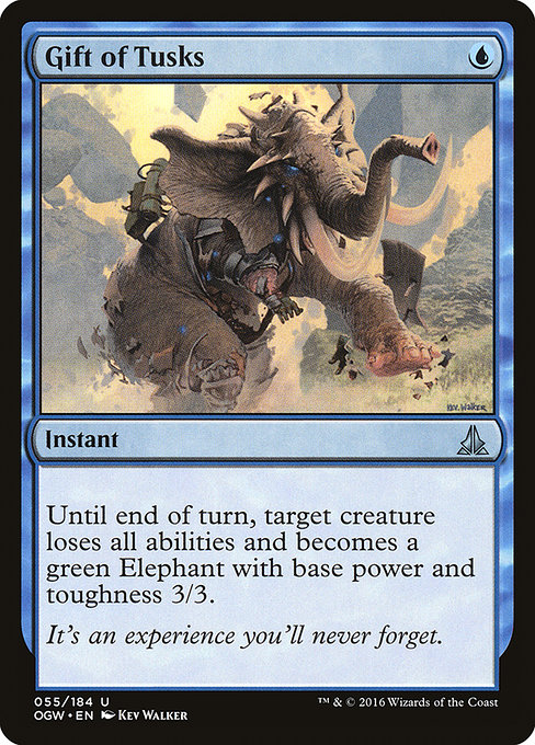 Oath of the Gatewatch - 55 - Gift of Tusks - Uncommon - U - Non-foil