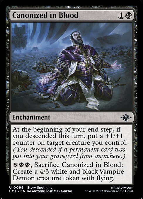 The Lost Caverns of Ixalan - 96 - Canonized in Blood - Uncommon - B - Non-foil (Front)