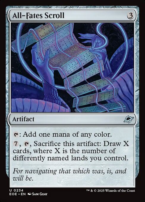 Edge of Eternities - 234 - All-Fates Scroll - Uncommon - C - Foil