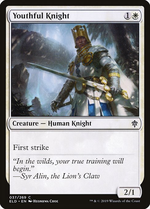 Throne of Eldraine - 37 - Youthful Knight - Common - W - Non-foil