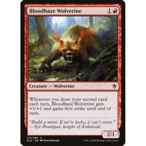 Throne of Eldraine - 113 - Bloodhaze Wolverine - Common - R - Non-foil