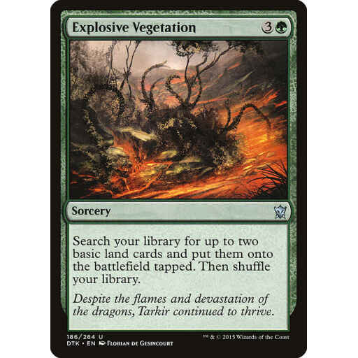 Dragons of Tarkir - 186 - Explosive Vegetation - Uncommon - G - Foil