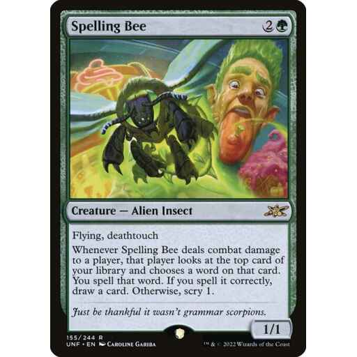Unfinity - 155 - Spelling Bee - Rare - G - Foil