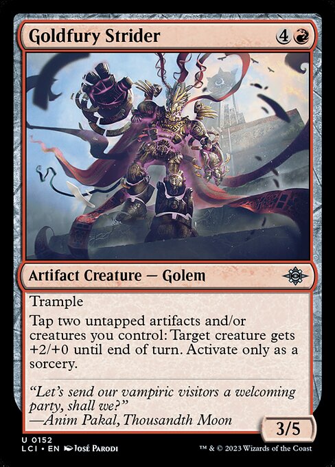 The Lost Caverns of Ixalan - 152 - Goldfury Strider - Uncommon - R - Non-foil (Front)