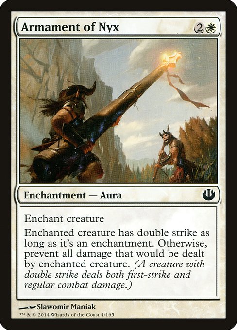 Journey into Nyx - 4 - Armament of Nyx - Common - W - Non-foil (Front)