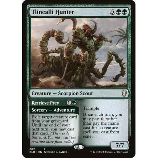 Commander Legends: Battle for Baldur's Gate - 682 - Tlincalli Hunter // Retrieve Prey - Rare - G - Non-foil