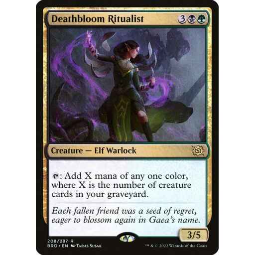 The Brothers' War - 208 - Deathbloom Ritualist - Rare - BG - Foil