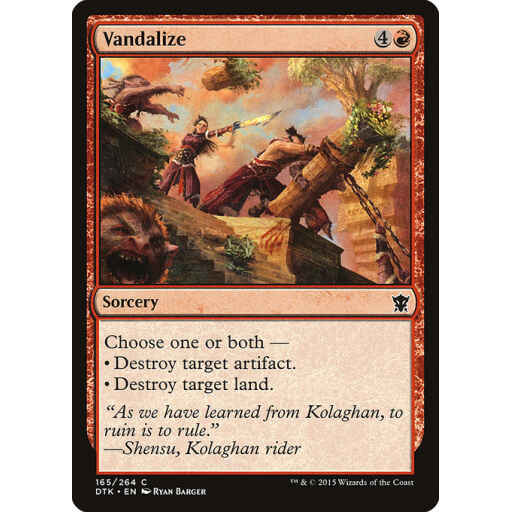 Dragons of Tarkir - 165 - Vandalize - Common - R - Foil
