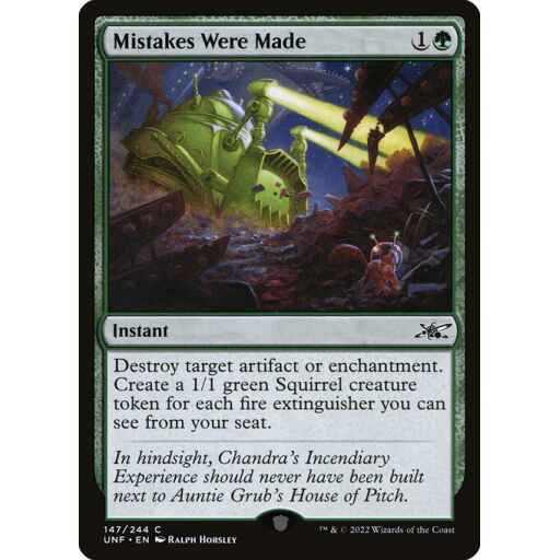 Unfinity - 147 - Mistakes Were Made - Common - G - Non-foil