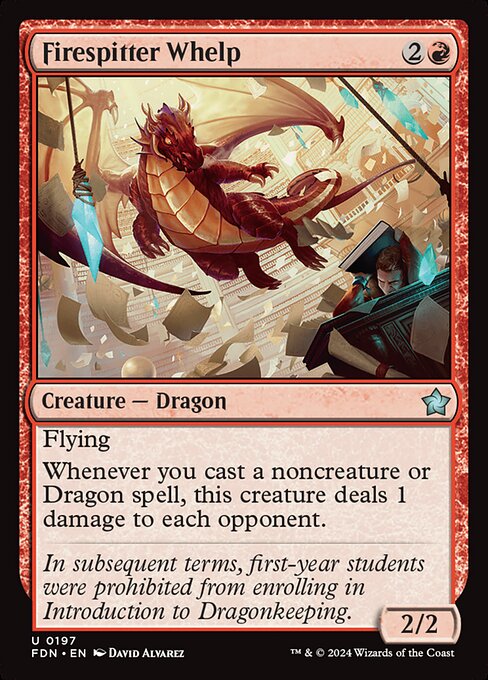 Foundations - 197 - Firespitter Whelp - Uncommon - R - Foil