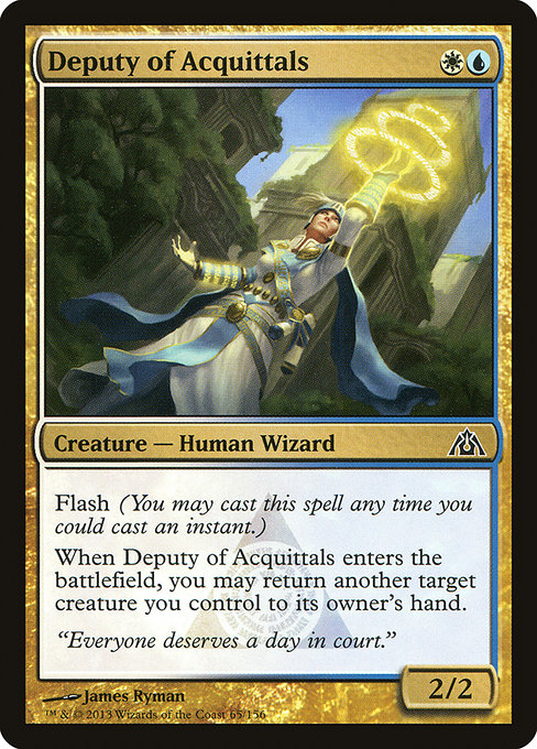 Dragon's Maze - 65 - Deputy of Acquittals - Common - WU - Foil (Front)