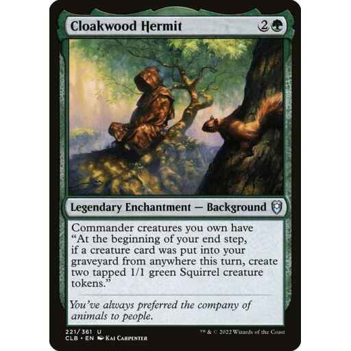 Commander Legends: Battle for Baldur's Gate - 221 - Cloakwood Hermit - Uncommon - G - Non-foil