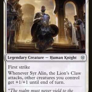 Throne of Eldraine - 32 - Syr Alin, the Lion's Claw - Uncommon - W - Non-foil