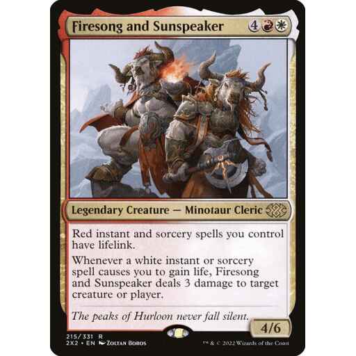 Double Masters 2022 - 215 - Firesong and Sunspeaker - Rare - WR - Non-foil