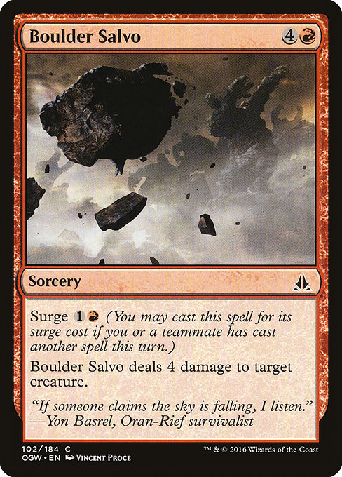 Oath of the Gatewatch - 102 - Boulder Salvo - Common - R - Non-foil