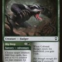 Commander Legends: Battle for Baldur's Gate - 223 - Colossal Badger // Dig Deep - Common - G - Non-foil