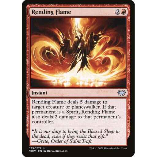 Innistrad: Crimson Vow - 175 - Rending Flame - Uncommon - R - Foil