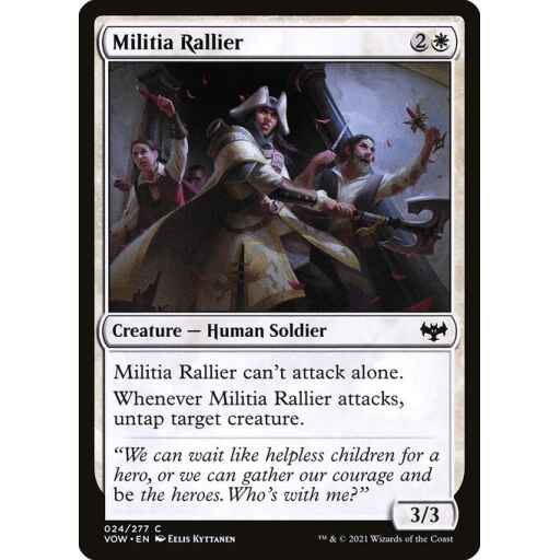 Innistrad: Crimson Vow - 24 - Militia Rallier - Common - W - Foil