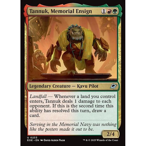 Edge of Eternities - 233 - Tannuk, Memorial Ensign - Uncommon - RG - Foil