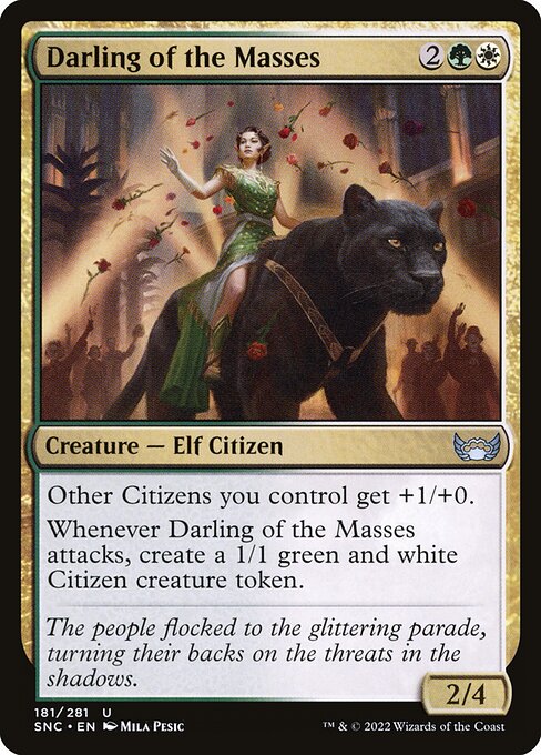 Streets of New Capenna - 181 - Darling of the Masses - Uncommon - WG - Non-foil