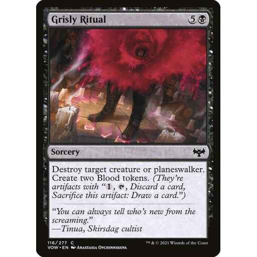 Innistrad: Crimson Vow - 116 - Grisly Ritual - Common - B - Foil