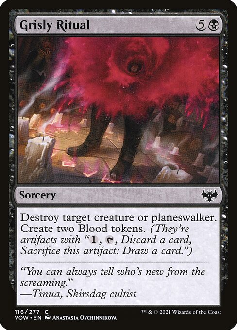 Innistrad: Crimson Vow - 116 - Grisly Ritual - Common - B - Foil