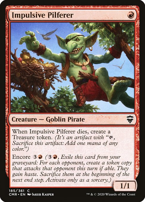 Commander Legends - 185 - Impulsive Pilferer - Common - R - Non-foil