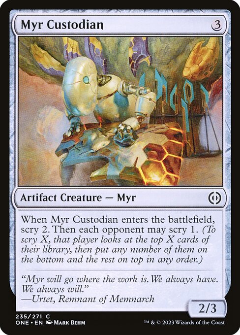 Phyrexia: All Will Be One - 235 - Myr Custodian - Common - C - Non-foil