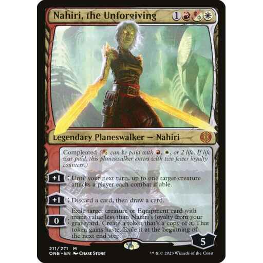 Phyrexia: All Will Be One - 211 - Nahiri, the Unforgiving - Mythic - WR - Foil