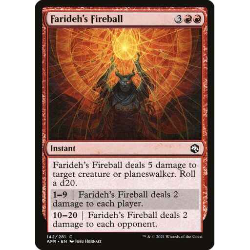 Adventures in the Forgotten Realms - 142 - Farideh's Fireball - Common - R - Foil
