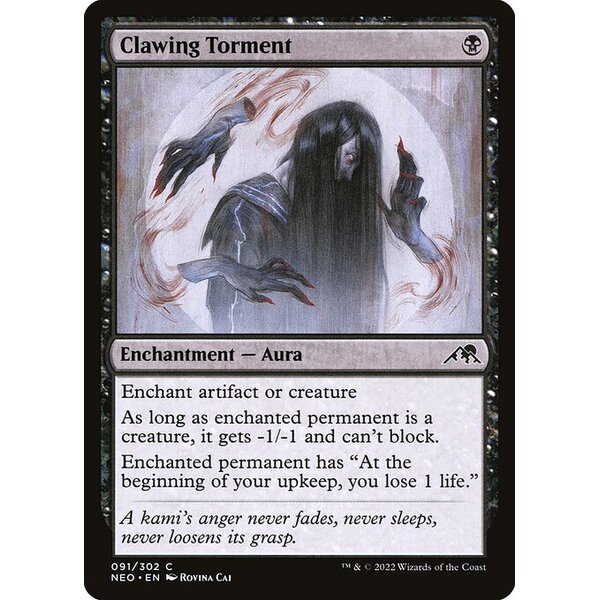 Kamigawa: Neon Dynasty - 91 - Clawing Torment - Common - B - Foil