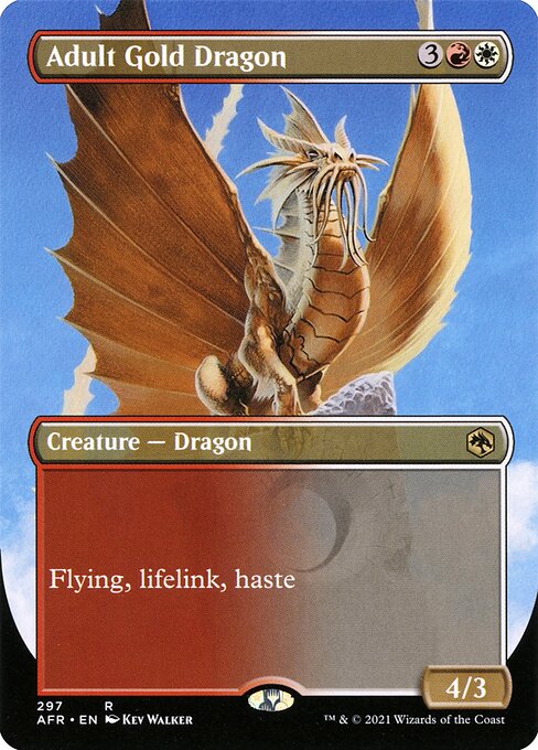Adventures in the Forgotten Realms - 297 - Adult Gold Dragon - Rare - WR - Non-foil