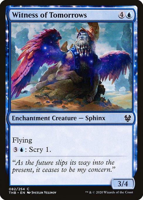Theros Beyond Death - 82 - Witness of Tomorrows - Common - U - Non-foil